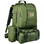 CVLIFE Tactical Backpack Military Army Rucksack 60L Large Assault Pack Detachable Molle Bag