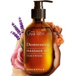 Gya Labs Destressing Massage Oil - 6.76 Fl Oz - Non-Greasy Formula for Sore Muscles, Deep Relaxation & All Skin Types - Suitable for Men & Women
