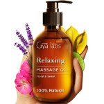 Gya Labs Relaxing Massage Oil - 6.76 Fl Oz - Non-Greasy Formula for Sore Muscles, Deep Relaxation & All Skin Types - Suitable for Men & Women