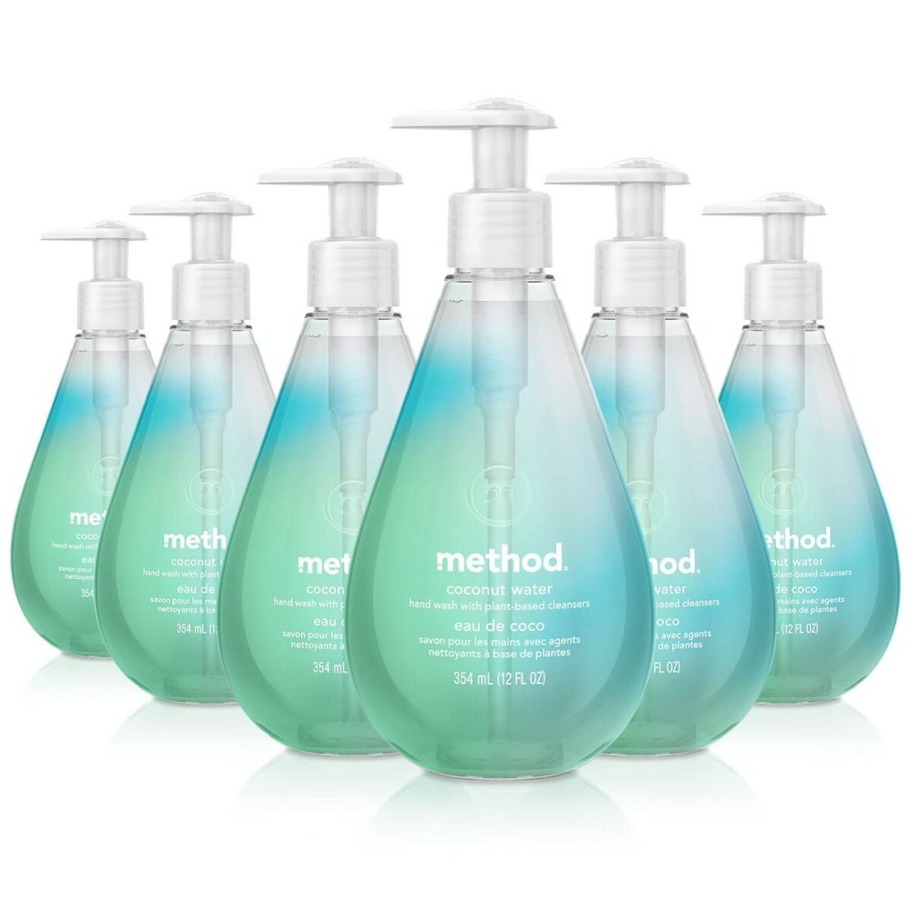 Method Gel Hand Wash, Coconut Water, 12 fl oz (Pack of 6)