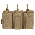 EXCELLENT ELITE SPANKER Open-Top Single/Double/Triple Molle Mag Pouchs for M4 for AK AR Elastic Rifle Magazines for Pistol Mag Pouch (Coyote Brown)