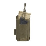 EXCELLENT ELITE SPANKER Open-Top Single/Double/Triple Molle Mag Pouch for M4 M14 M16 AK AR Elastic Rifle Magazines for Pistol Mag Pouch(Ranger Green)