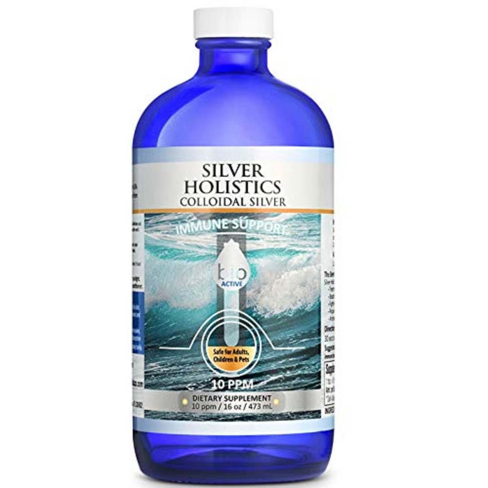 Colloidal Silver Liquid - 16 oz Glass Bottle by Silver Holisitcs