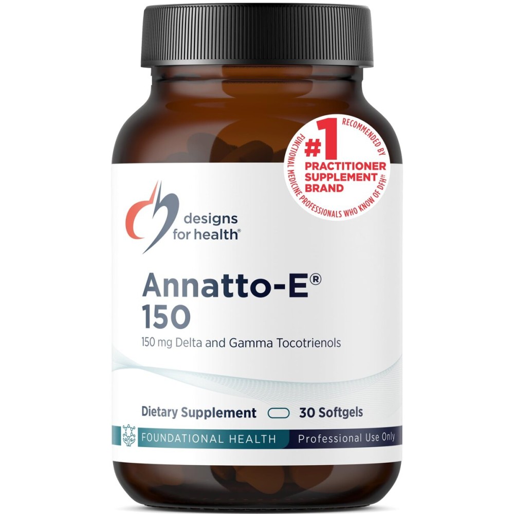 Designs for Health Annatto-E 150mg Tocotrienols - DeltaGold Vitamin E Complex Supplement with Delta + Gamma Tocotrienols - Cardiovascular, Healthy Aging + Antioxidant Support - Non-GMO (30 Softgels)