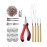 200pcs Micro Silicone Rings Hair Extensions Kit I-tip Hair Pliers Micro Pulling Hook Needle Loop Threader and Micro Silicone Links (Light Brown)