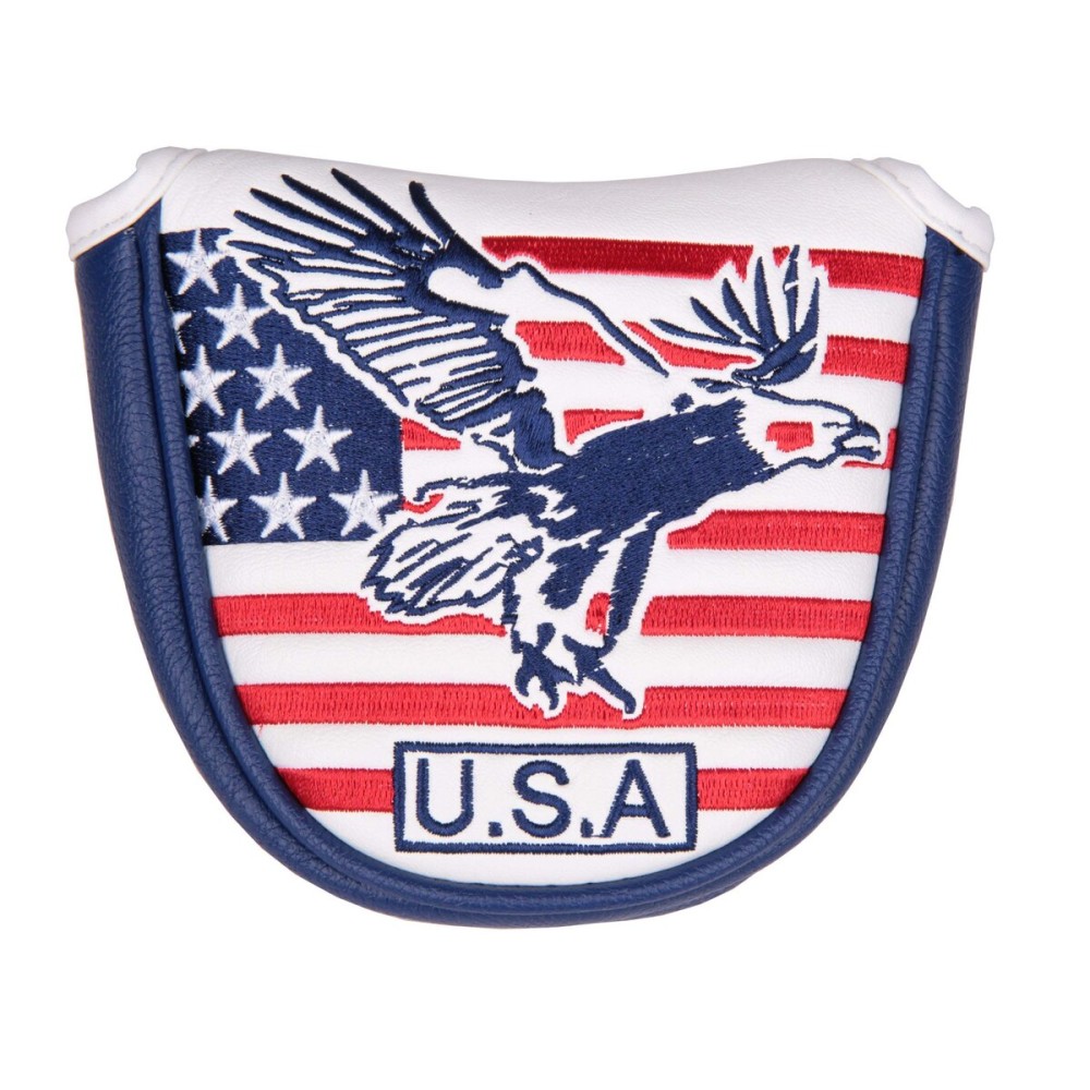 USA Eagle Magnetic Closure Golf Mallet Putter Head Covers for Odyssey Scotty Cameron Golf Builder
