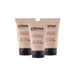 Thrive Natural Care Face Scrub for Men & Women - Exfoliating Face Wash with Anti-Oxidants Improves Skin Texture, Unclogs Pores & Helps Prevent Ingrown Hairs - Pack of 3