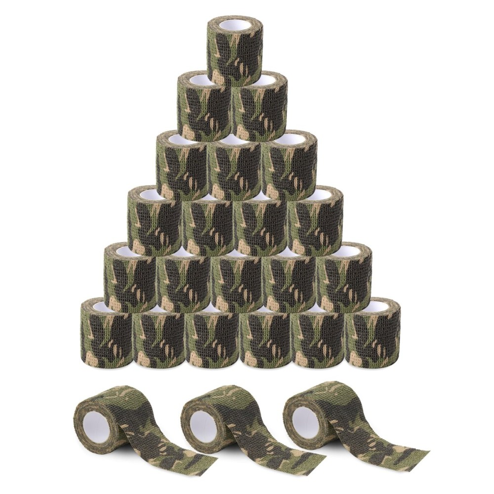BISIBITA2 Sensi Wrap Grip Cover Sports Self Bandage Rolls 2-inch x 5-Yards 24pcs (Jungle Camo)