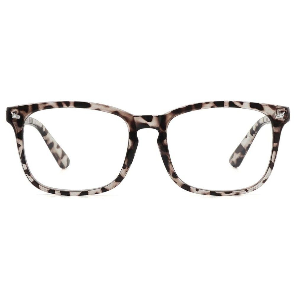 MEETSUN Blue Light Blocking Glasses Women Men, Anti Eye Strain Headache (Sleep Better),Computer Glasses UV400 Transparent Lens (Leopard tortoise-Transparent Clear Lens, 53)