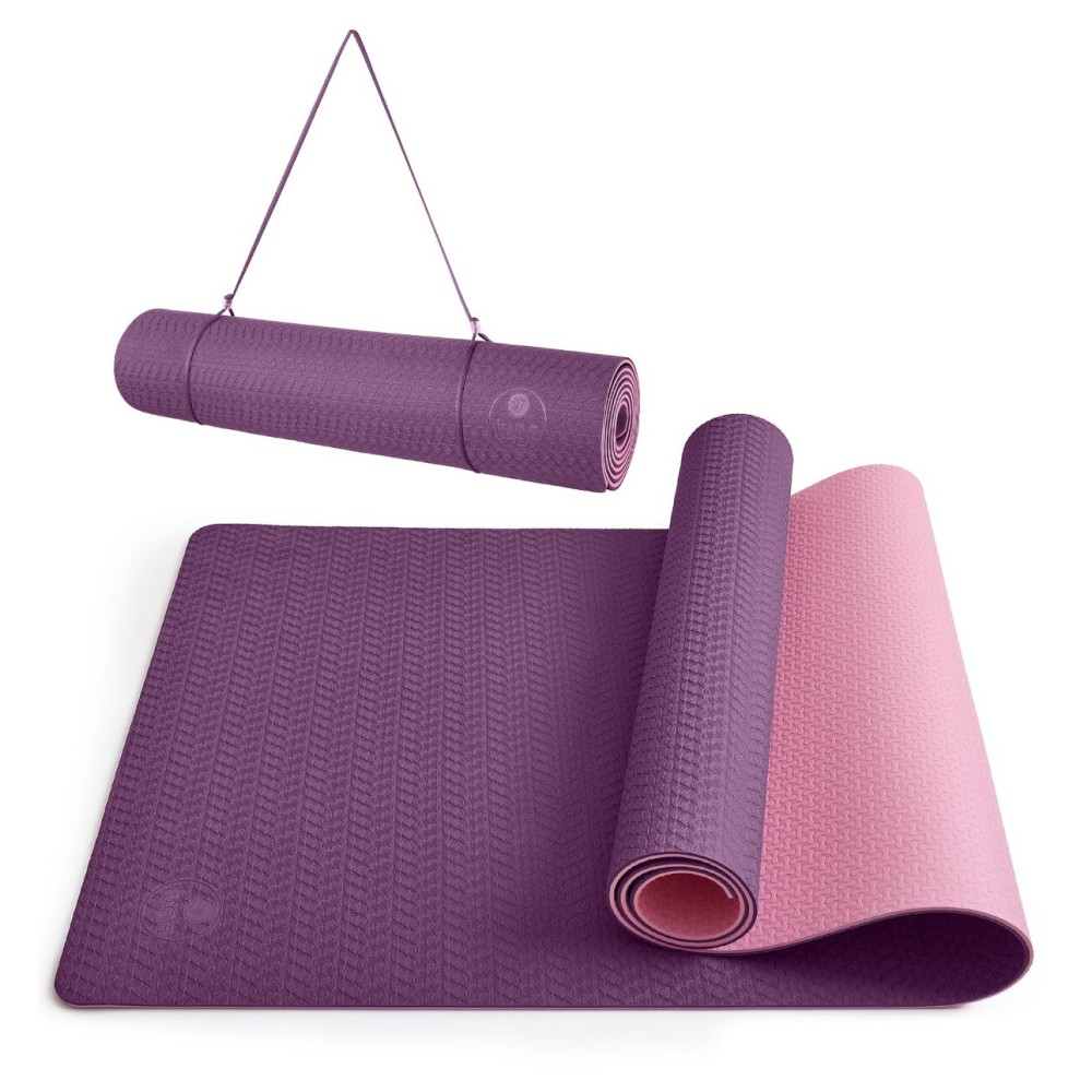 IUGA Yoga Mat Thick Non Slip Anti-tear Pilates Mat Eco Friendly Hot Yoga Mats for Workout & Exercise(72x 24x 6mm)