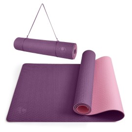 IUGA Yoga Mat Thick Non Slip Anti-tear Pilates Mat Eco Friendly Hot Yoga Mats for Workout & Exercise(72x 24x 6mm)