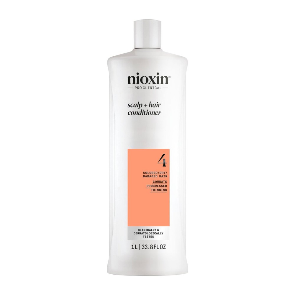 Nioxin System 4 Scalp + Hair Conditioner | For Colored or Damaged Hair with Progressed Thinning | With Niacinamide and Biotin | 33.8 Fl oz.