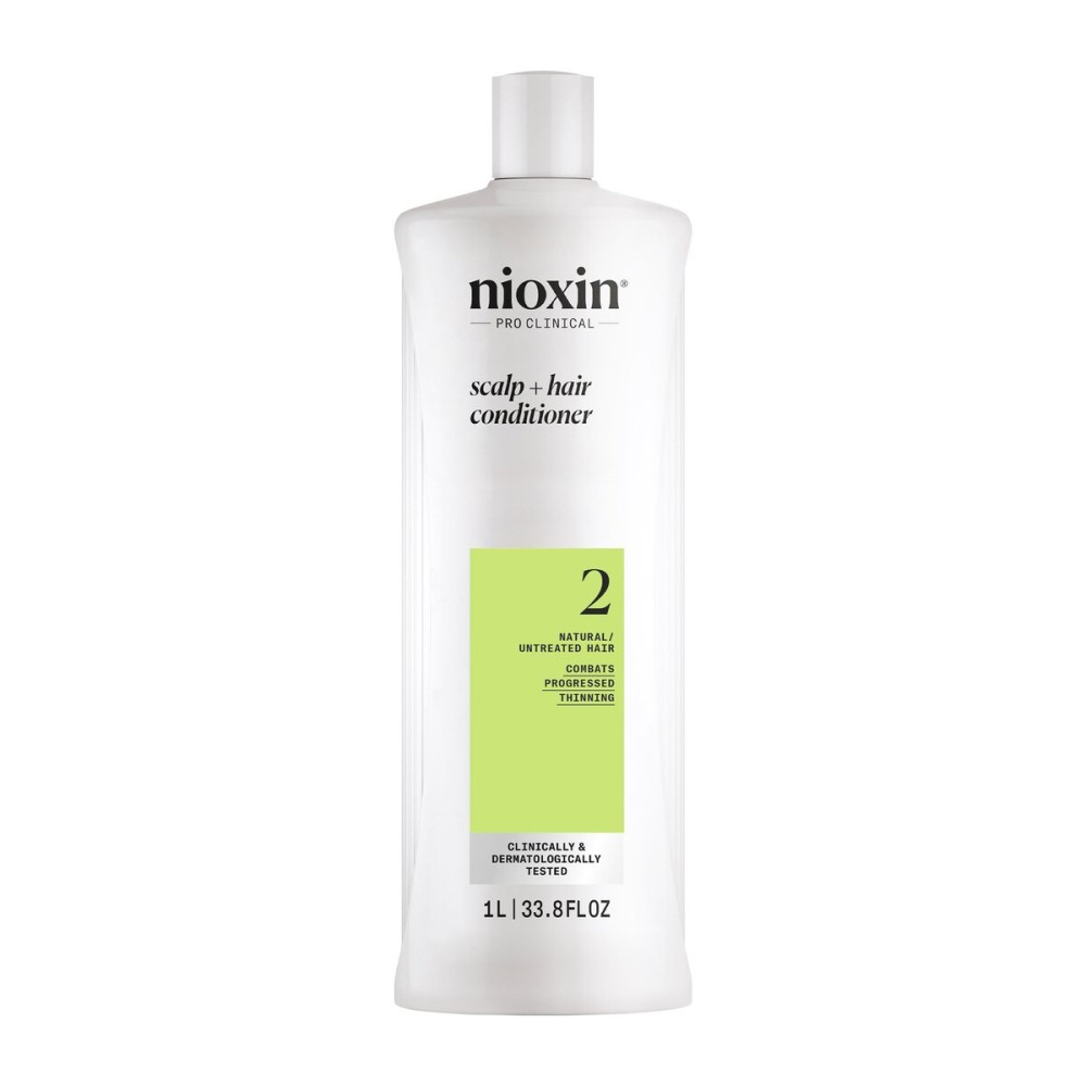Nioxin Scalp + Hair Thickening System 2 Conditioner| For Natural or Untreated Hair with Progressed Thinning| With Niacinamide and Biotin | 33.8 Fl oz.