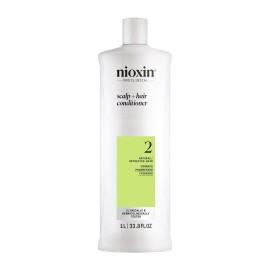 Nioxin Scalp + Hair Thickening System 2 Conditioner| For Natural or Untreated Hair with Progressed Thinning| With Niacinamide and Biotin | 33.8 Fl oz.