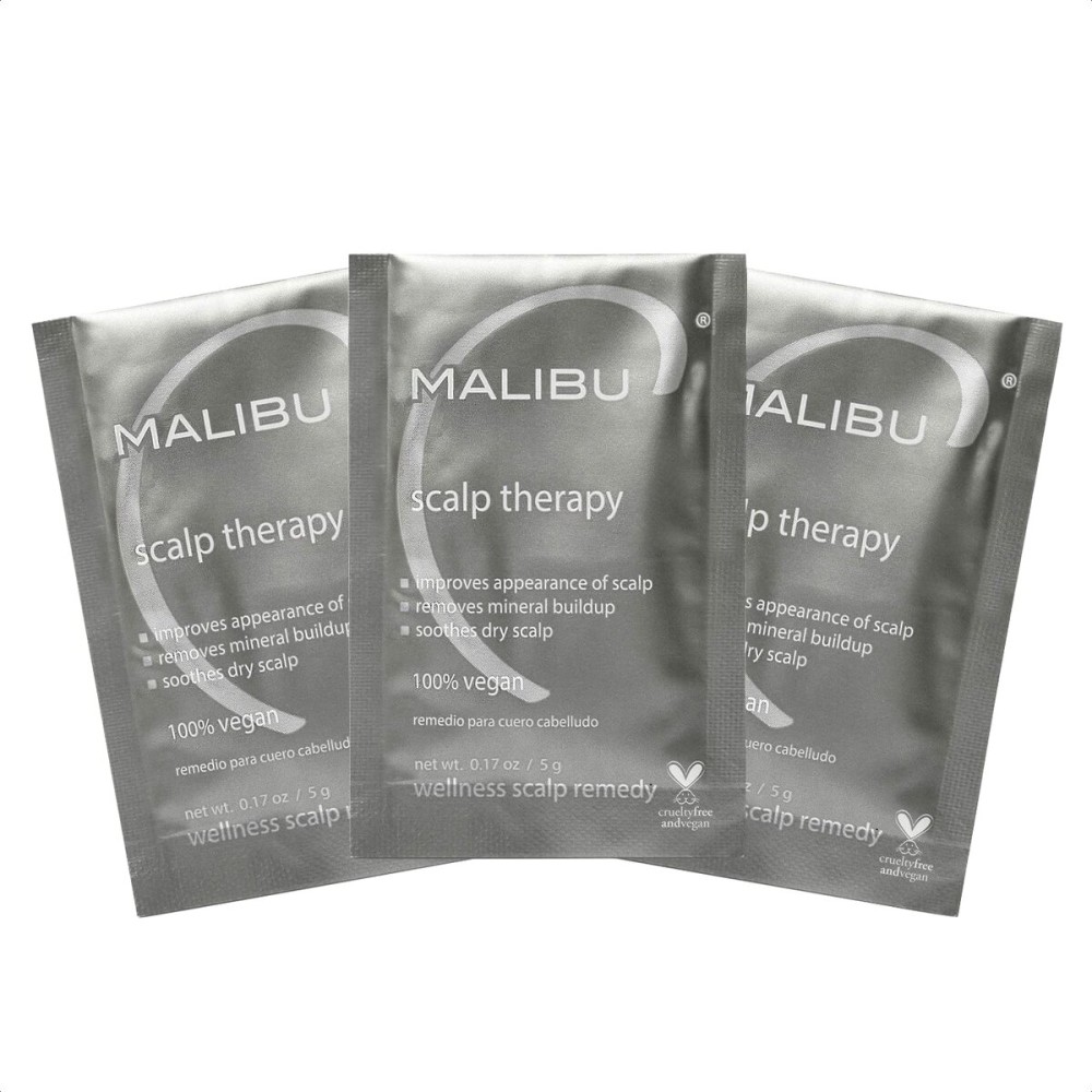 Malibu C Scalp Therapy Wellness Remedy - Dry Scalp Treatment to Soothe and Moisturize Dry Skin with Vitamin C and Zinc Gluconate - Restores Manageability (3 Packets)