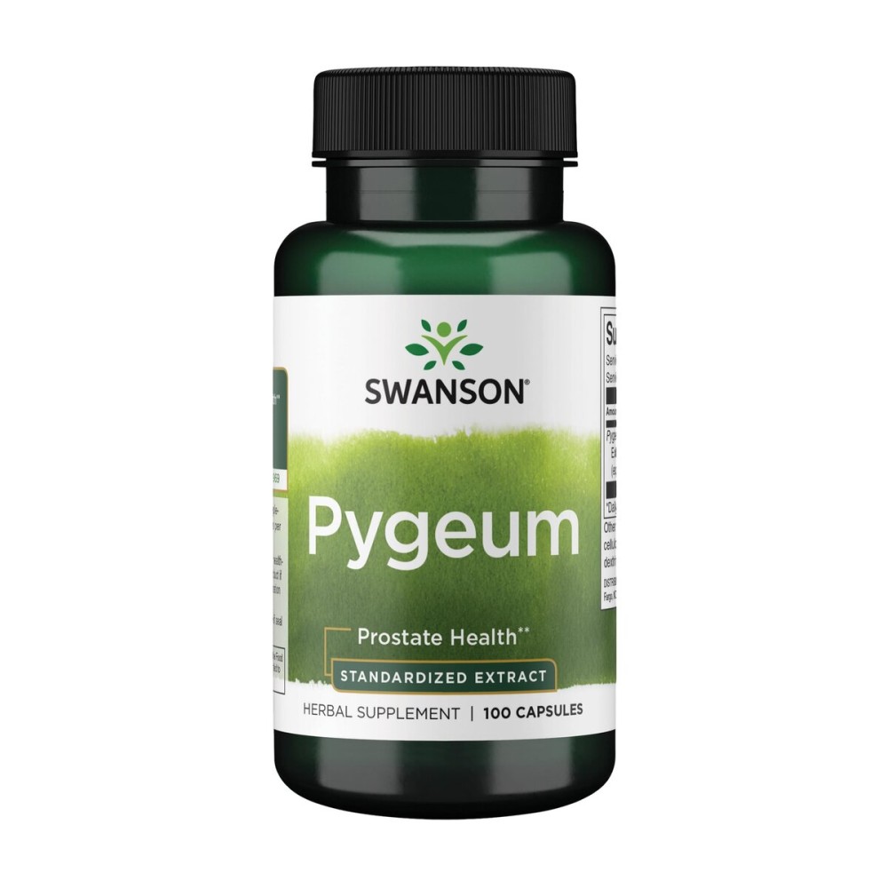 Swanson Pygeum - Herbal Supplement Promoting Male Prostate Health, Bladder, and Urinary Tract Health Support - Mens Health Supplement - (100 Capsules, 125mg Each)