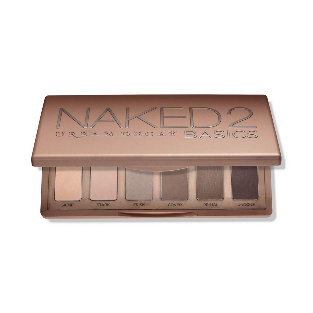 URBAN DECAY Naked 2 Basics Mini Eyeshadow Palette - 6 Matte Nude Shadows, Multi-Use Powder for Eye, Contour, or Brows, Ultra-Blendable Cool-Tone Neutrals, Long-lasting Wear, Travel Makeup with Mirror