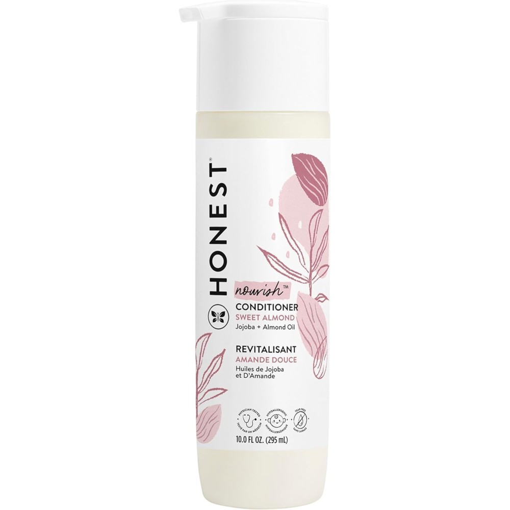 The Honest Company Silicone-Free Conditioner Gentle for Baby Naturally Derived Tear Free Hypoallergenic Sweet Almond Nourish 10 fl oz