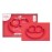 ezpz Happy Mat (Coral) - 24 Months+ - 100% Silicone Suction Placemat + Divided Plate with Three Compartments - Toddler + Preschool Essentials