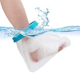 Waterproof Foot Cast Cover Wound Protector for Shower Bath, Watertight Cast Bag Covers for Broken Surgery Foot, Wound and Burns - Reusable [2025 Upgrade]