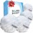 SHOWER BOUQUET Loofah Soft-White-Cloud XL Bath-Sponge 4-Pack // Extra Large 75g Mesh Loofa Lufa Pouf Set for Men and Women - Exfoliate with Big Gentle Cleanse Scrubber in Beauty Bathing Accessories