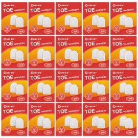 WORLD-BIO Toe Warmers for Feet, Long Lasting Safe Natural Odorless Air Activated Up to 7 Hours of Heat, Disposable Toe Warmers Hot Hands Feet for Men Women, 20 Pairs
