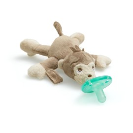 Philips AVENT Soothie Snuggle Pacifier Holder with Detachable Pacifier, 0m+, Monkey, SCF347/02