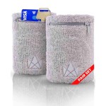 The Friendly Swede Wrist Wallets for Men & Women - Wristband Pocket with Zipper for Jogging, Cycling & Walking; Wrist Pouch for Men for Storing Cash, Keys & Credit Cards; Ankle Wallet - 2 Pack