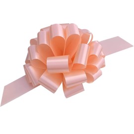 Large Peach Ribbon Pull Bows - 9 Wide, Set of 6, Gift Basket, Presents, Wreath, Mother\'s Day, Birthday, Baby Shower, Decoration, Classroom, Office, Christmas, Easter