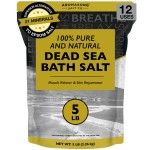 Aromasong Dead Sea Bath Salt - 100% Pure & Natural Dead Sea Salts for Soaking Fine Grain 5 LB - Bulk Resealable Pack (Packaging May Vary) Used for Body wash Scrub - Soak for Women & Men.