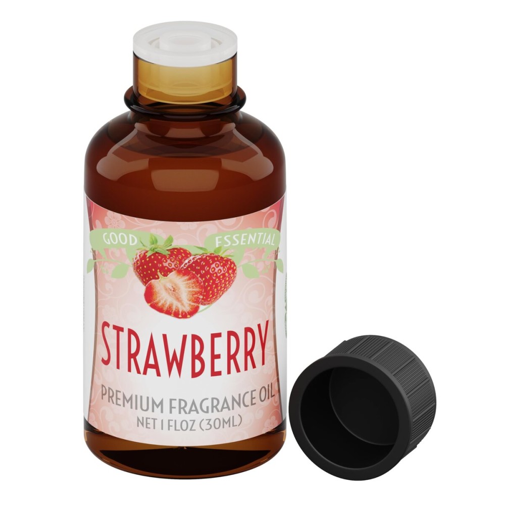 Good Essential Professional Strawberry Fragrance Oil (30ml/1 fl oz) for Diffuser, Candle, Soap & Lotion Making, Perfume for Skin Use
