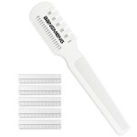 BANGMENG Hair Cutter Comb, Shaper Razor Comb, Split Ends Trimmer Styler, Double Edge Razor Blades for Thinning, Cutting and Styling, Extra 5 Blades Included