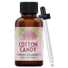 Good Essential - Professional Cotton Candy Fragrance Oil 30ml for Halloween, Diffuser, Candles, Soaps, Lotions, Perfume 1 fl oz