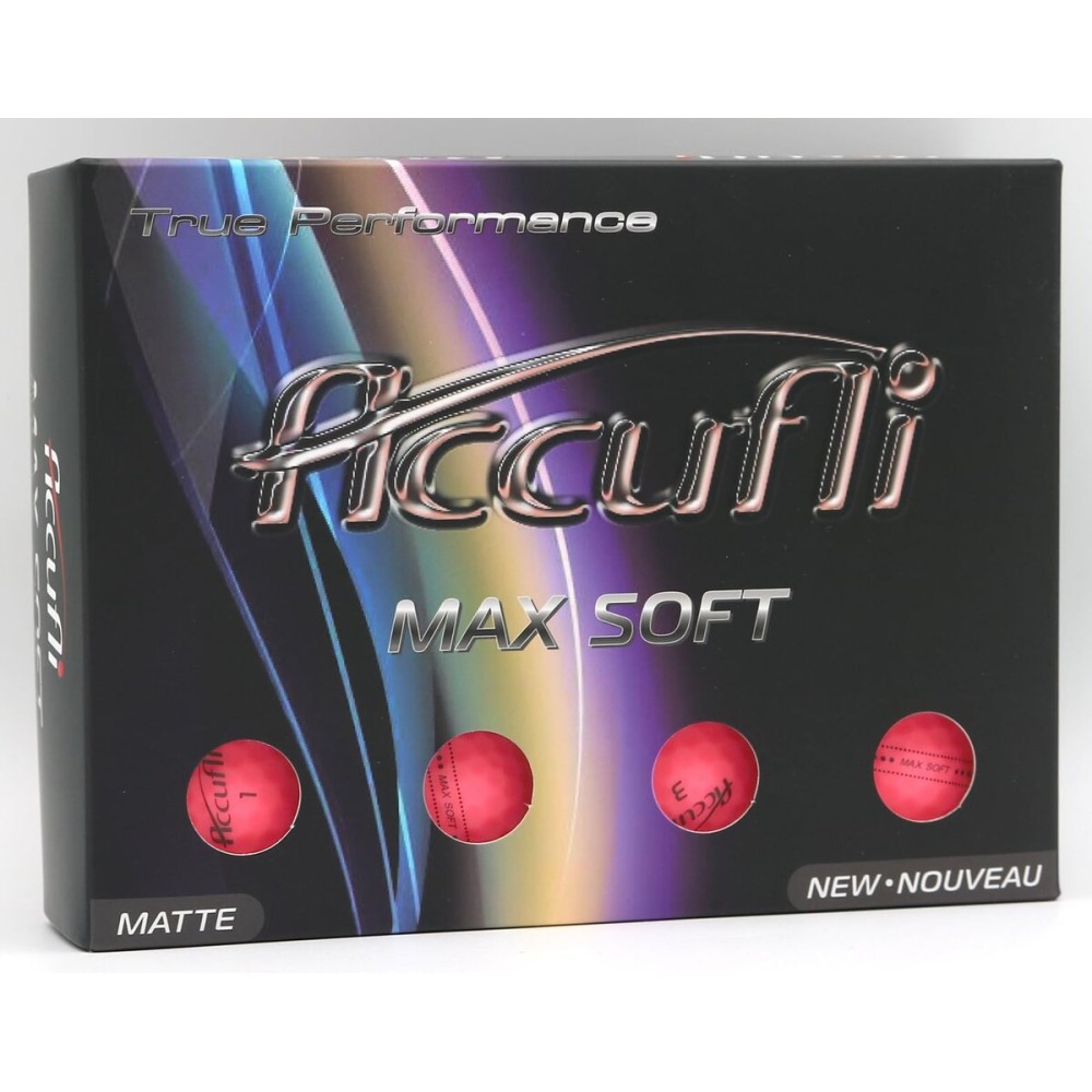 ACCUFLI Max Soft Golf Balls (Matte Pink 12PK)
