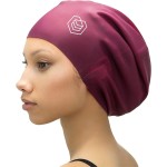 SOUL CAP - Large Swimming Cap for Long Hair - Designed for Long Hair, Dreadlocks, Weaves, Hair Extensions, Braids, Curls & Afros - Women & Men - Silicone (Burgundy, XXL)