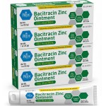 MED PRIDE Bacitracin Zinc Ointment, 4 Pack of 1 oz Tubes - Bulk First Aid Antibiotic Ointment for Cuts, Scrapes, Minor Burns & Wounds - Infection Prevention & Skin Healing Protection