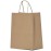 Qutuus 50 Pcs Brown Kraft Paper Shopping Bags 10x5x13 Paper Gift Bags with Handles Bulk for Party, Retail, Small Business