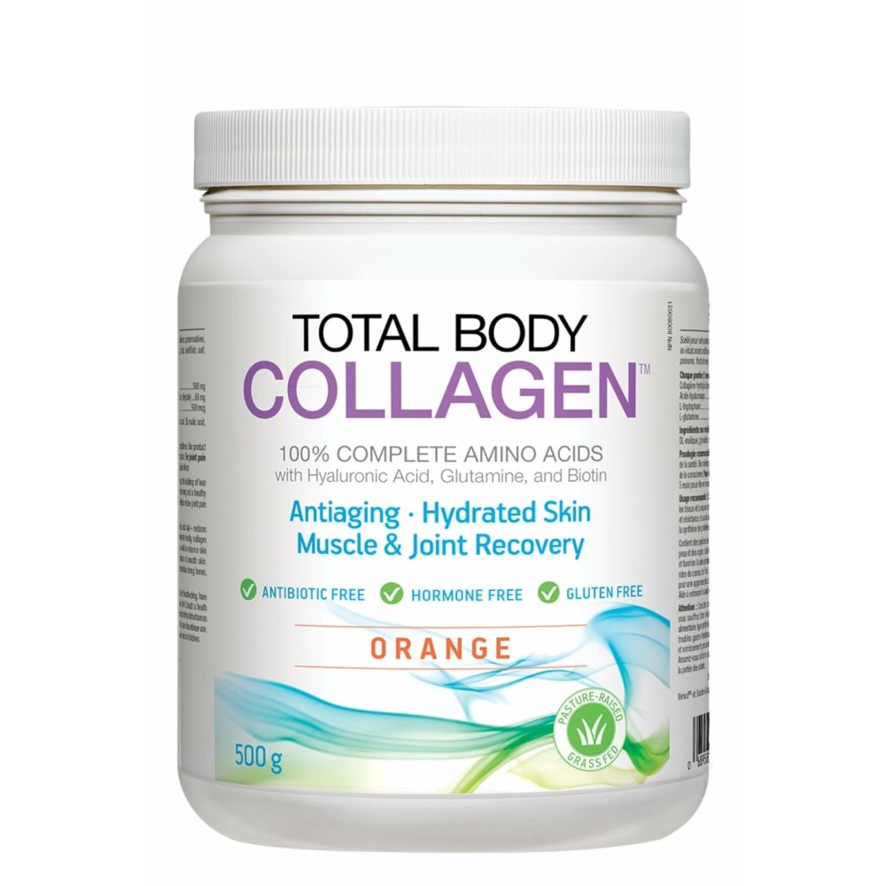 Natural Factors, Total Body Collagen, Bioactive Peptides Powder for Healthy Skin, Hair & Joints, Orange