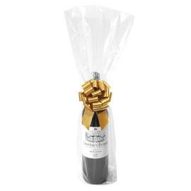 Wowfit Cello Bags,10 CT 9x20 inches Clear Cellophane Bags Perfect for Gift, Presents, Wine Bottles, Bridal/Baby Showers and More (Flat, No Gusset, Ribbon NOT included)