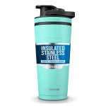 Ice Shaker Insulated Stainless Steel Shaker Bottle | 26oz, Mint | Cold for 30+ Hours | Insulated Cup with Twist-on Agitator | Odor-Free Bottle for Protein Shakes, Water, Smoothies, Cocktails