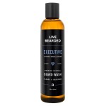 Live Bearded Beard Wash, 8 fl oz - Water-Based Face Cleanser with All-Natural Ingredients for a Gentle, Deep Clean - Made in the USA | Executive Scent - Cedar, Vanilla