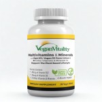 Vegan Vitality Multivitamins & Minerals for Women and Men with High Strength Vitamin B12, D3 & K2. 180 Vegan Multivitamin Tablets - 6 Months Supply. Vitamins for Vegans & Vegetarians