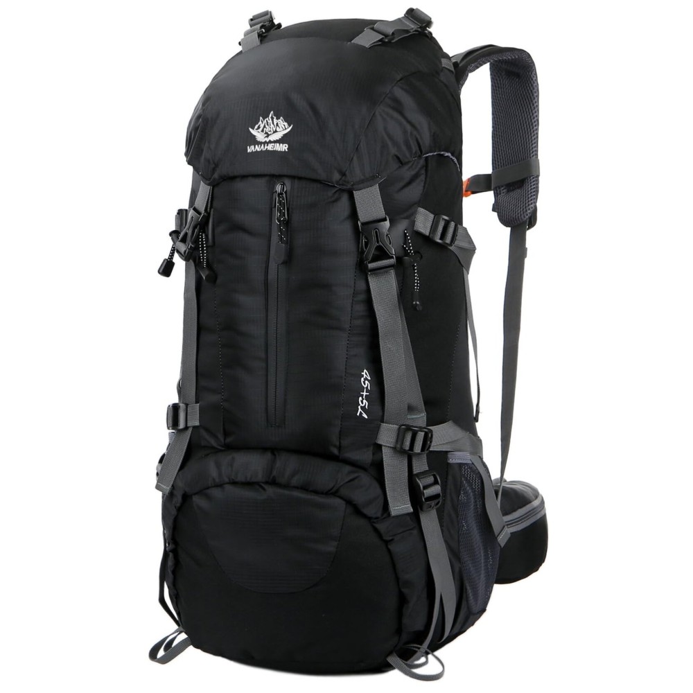 WoneNice 50L(45+5) Waterproof Hiking Backpack - Outdoor Sport Daypack with Rain Cover