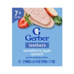 Gerber Teethers, Strawberry Apple Spinach Gentle Teething Wafers, Baby Teething Snacks