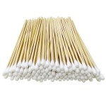 500 PCS 6 Long Cotton Swabs with Bamboo Handle for Makeup, Gun Cleaning or Pets Care