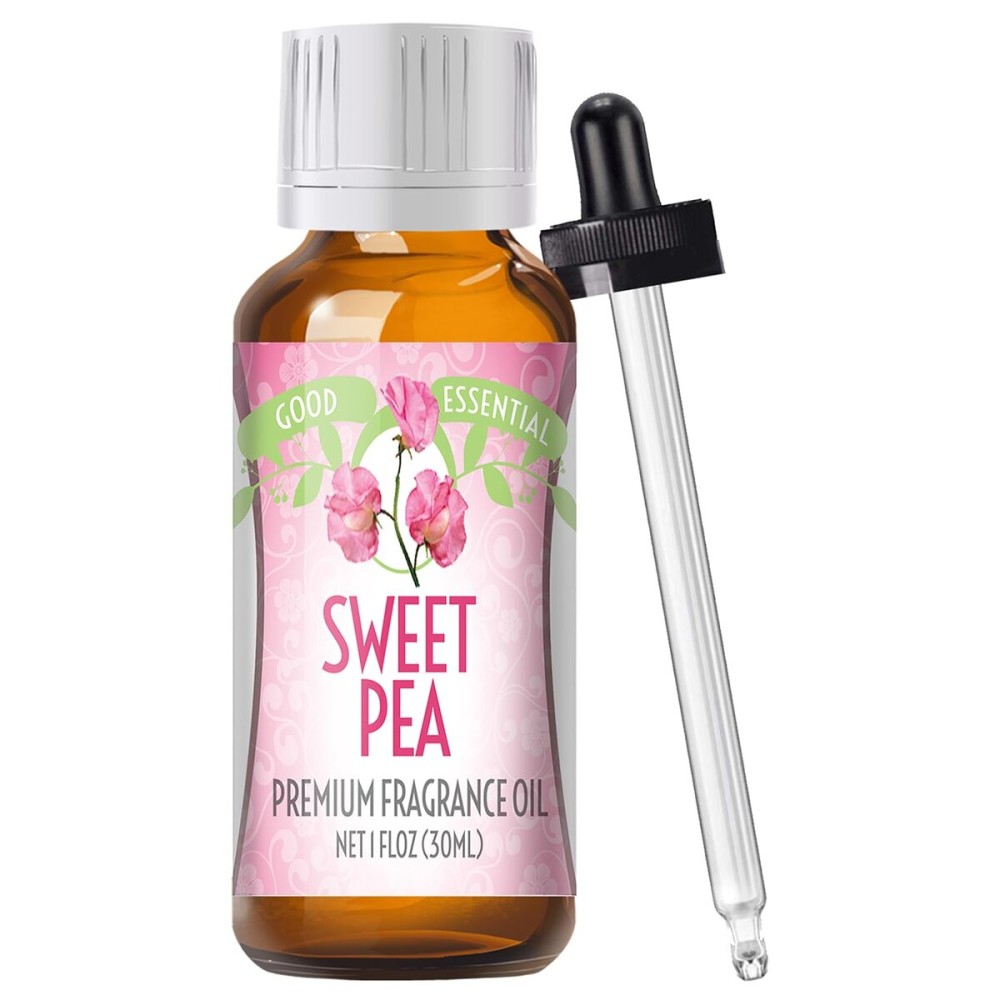 Good Essential - Professional Sweet Pea Fragrance Oil 30ml for Diffuser, Candles, Soaps, Lotions, Perfume 1 fl oz