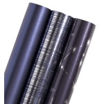 WRAPAHOLIC 30 Inch Navy Blue Wrapping Paper - Jumbo Roll Navy and Silver Constellation Wrapping Paper for Men, Birthday, Holiday, Father\'s Day, Baby Shower - 3 Rolls - 30 Inch x 120 Inch Per Roll
