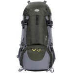 WoneNice 50L(45+5) Waterproof Hiking Backpack - Outdoor Sport Daypack with Rain Cover