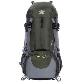 WoneNice 50L(45+5) Waterproof Hiking Backpack - Outdoor Sport Daypack with Rain Cover