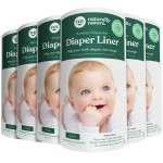 Naturally Nature Disposable Cloth Diaper Liners, Unscented, Fragrance-Free, Chlorine Free Diaper Inserts - 600 Count - (6 Rolls, 100 Sheets per Roll)